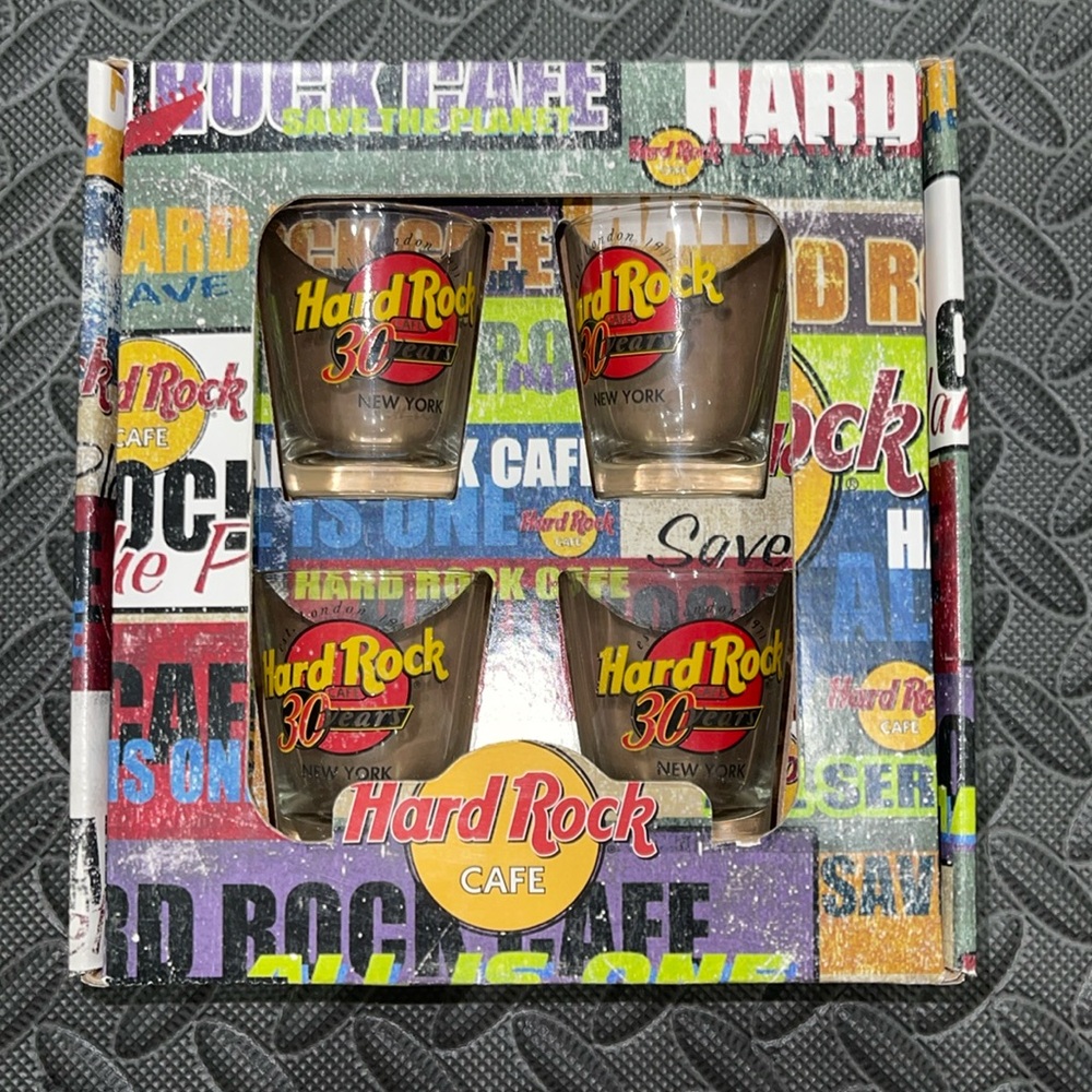 Collectible - Vintage Hard Rock shot glasses.